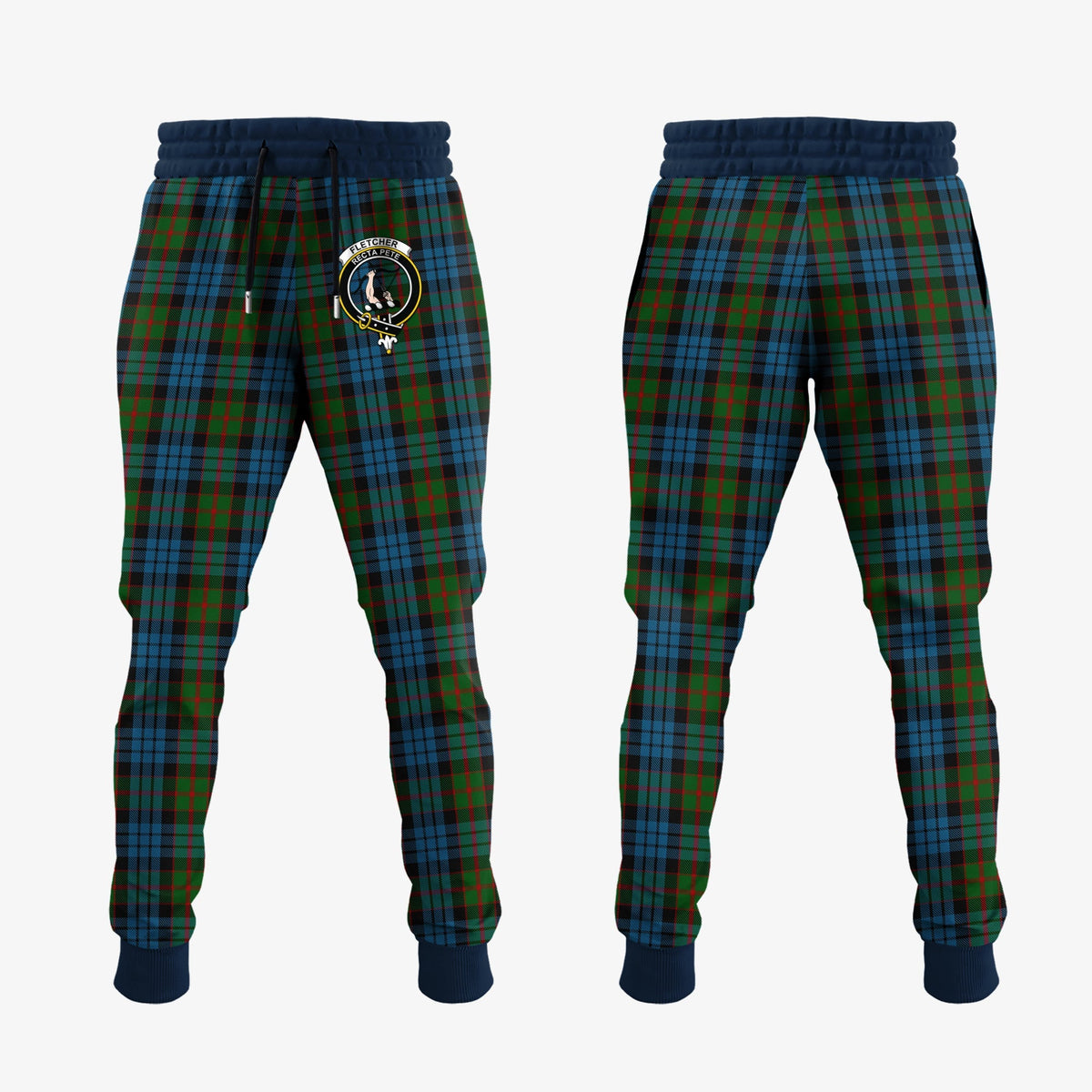 Fletcher Of Dunans Tartan Crest Jogger Sweatpants