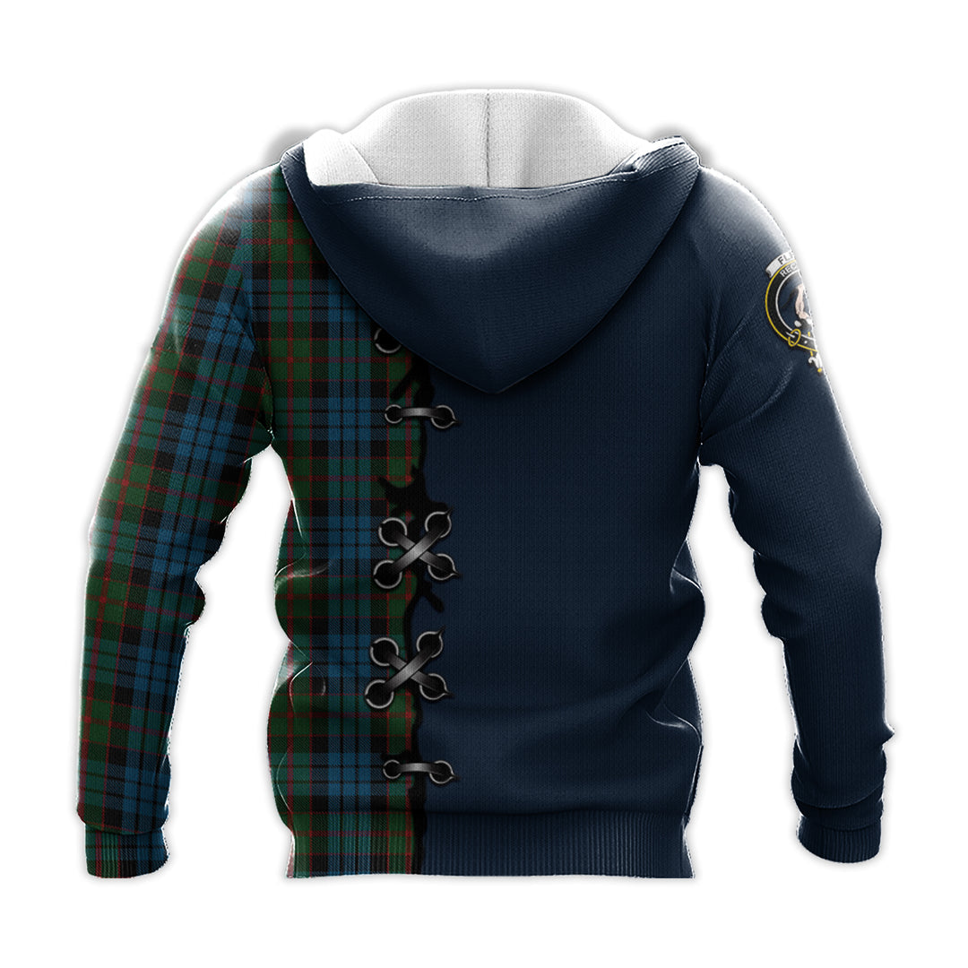 Fletcher of Dunans Tartan Hoodie - Lion Rampant And Celtic Thistle Style