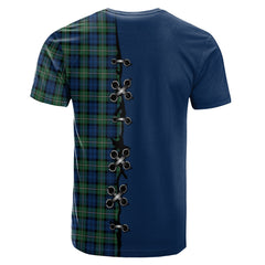 Forbes Ancient Tartan T-shirt - Lion Rampant And Celtic Thistle Style