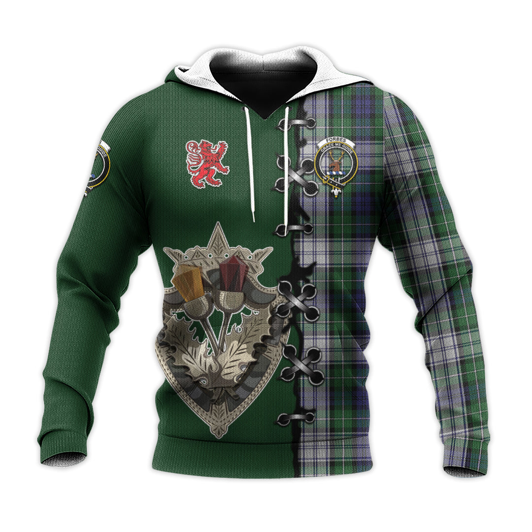 Forbes Dress Tartan Hoodie - Lion Rampant And Celtic Thistle Style