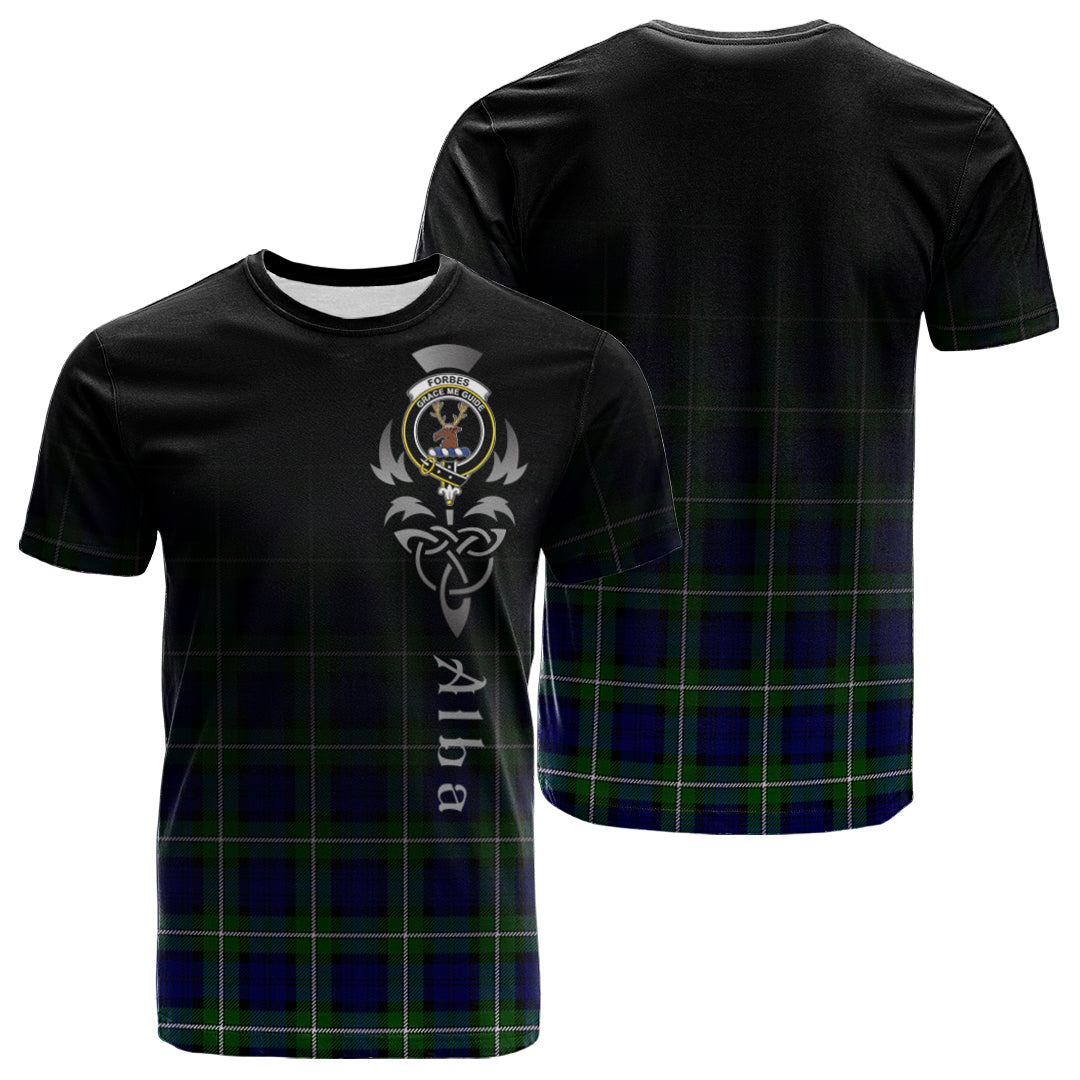 Forbes Modern Tartan Crest T-shirt - Alba Celtic Style