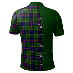 Forsyth Modern Tartan Polo Shirt - Lion Rampant And Celtic Thistle Style