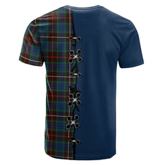 Fraser Hunting Ancient Tartan T-shirt - Lion Rampant And Celtic Thistle Style