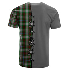 Fraser Hunting Dress Tartan T-shirt - Lion Rampant And Celtic Thistle Style