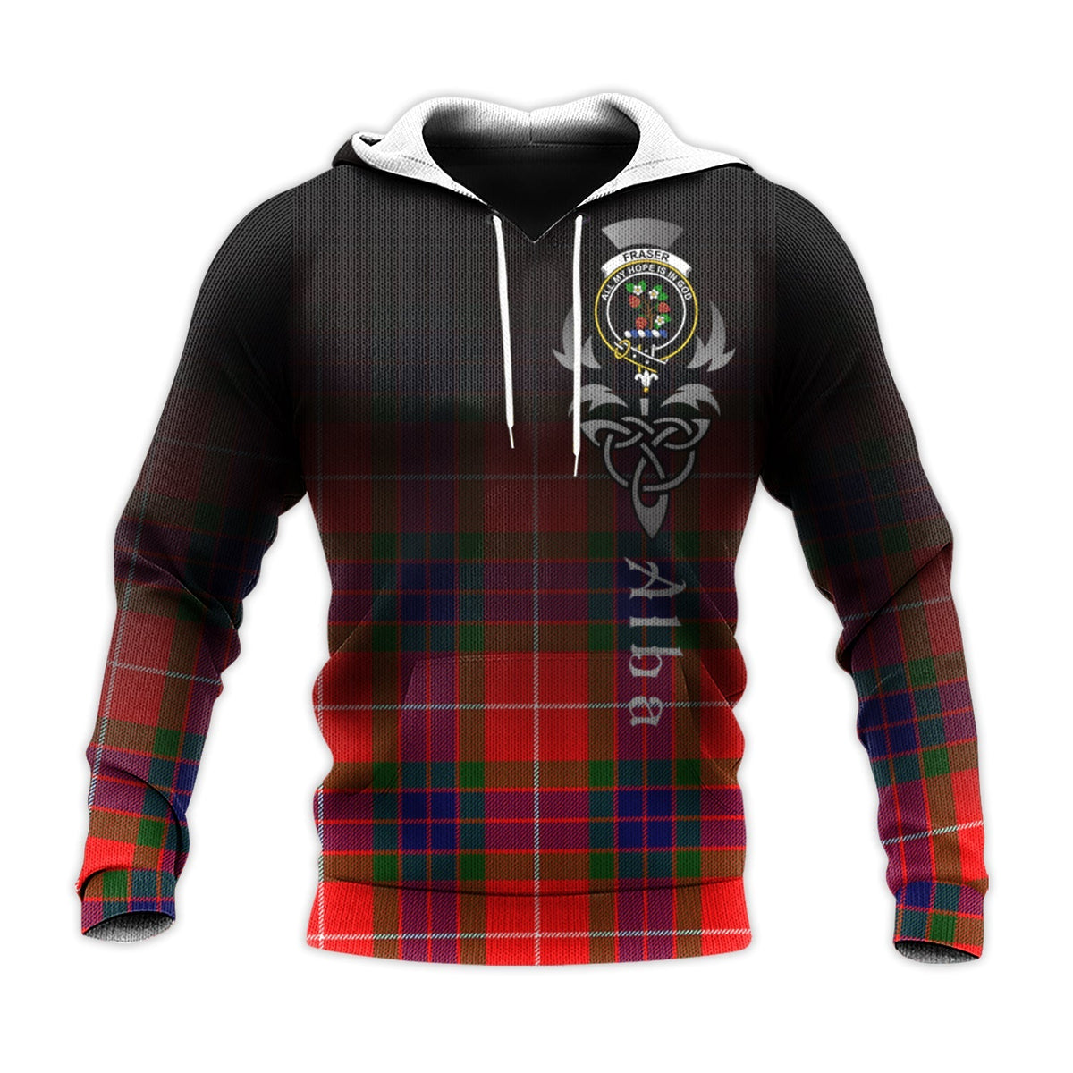 Fraser Modern Tartan Hoodie - Alba Celtic Style