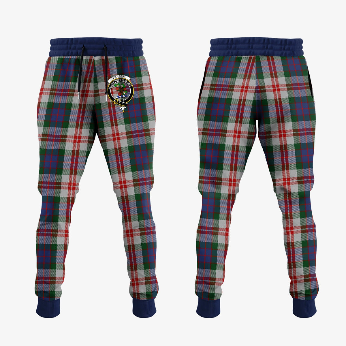 Fraser Red Dress Tartan Crest Jogger Sweatpants