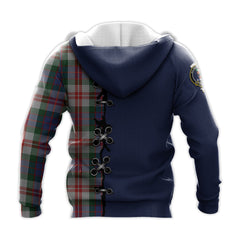 Fraser Red Dress Tartan Hoodie - Lion Rampant And Celtic Thistle Style