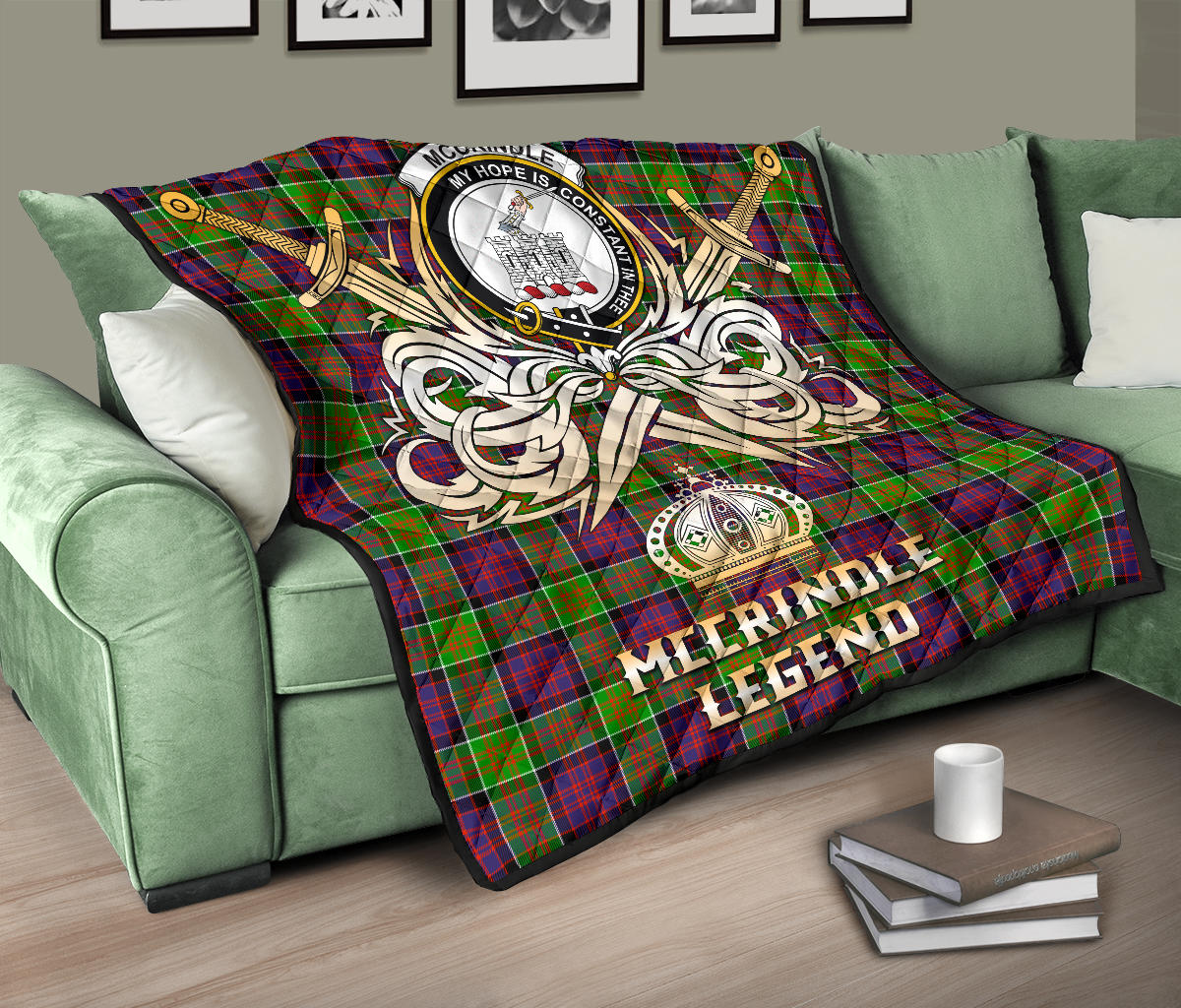 McCrindle Tartan Crest Legend Gold Royal Premium Quilt SP