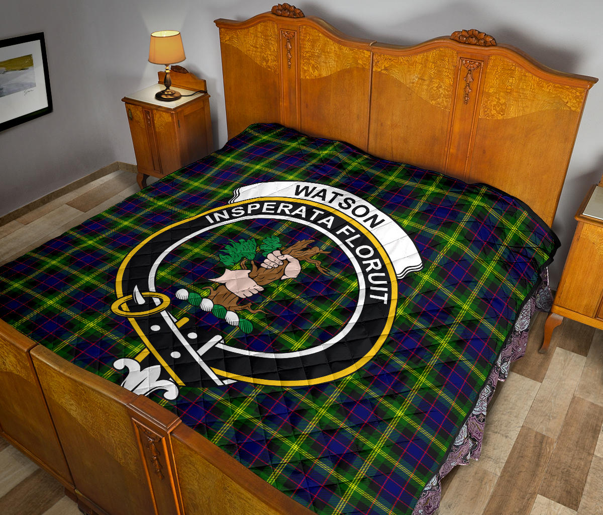 Watson Modern Tartan Crest Quilt - SP