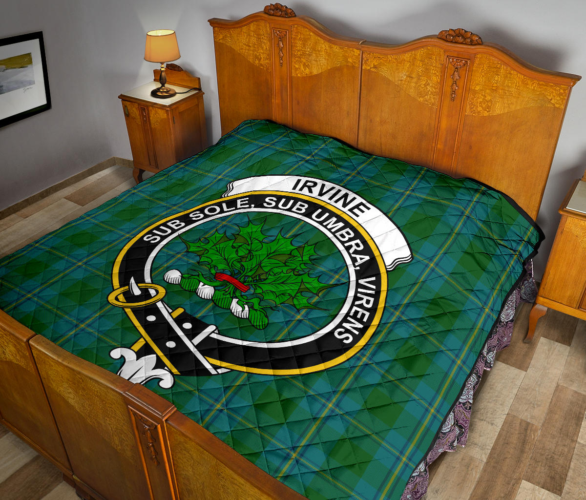 Irving of Bonshaw Tartan Crest Quilt - SP