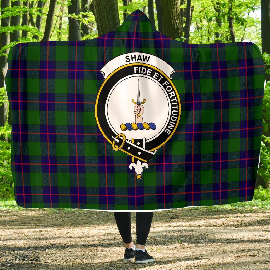 Shaw (of Tordarroch) Tartan Crest Hooded Blanket