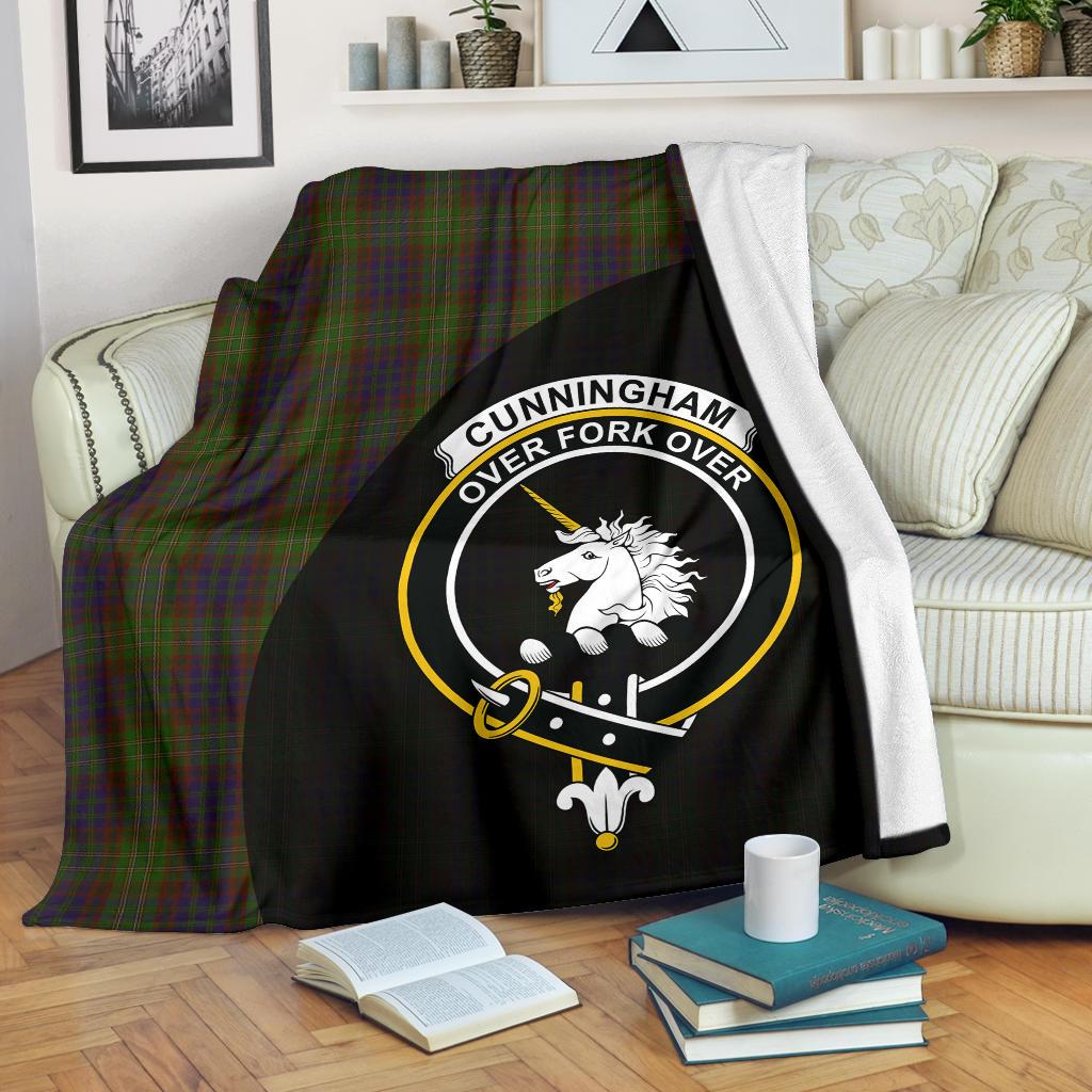 Cunningham Hunting Modern Tartan Crest Blanket - 3 Sizes