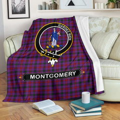 Montgomery Family Tartan Crest Blanket - 3 Sizes