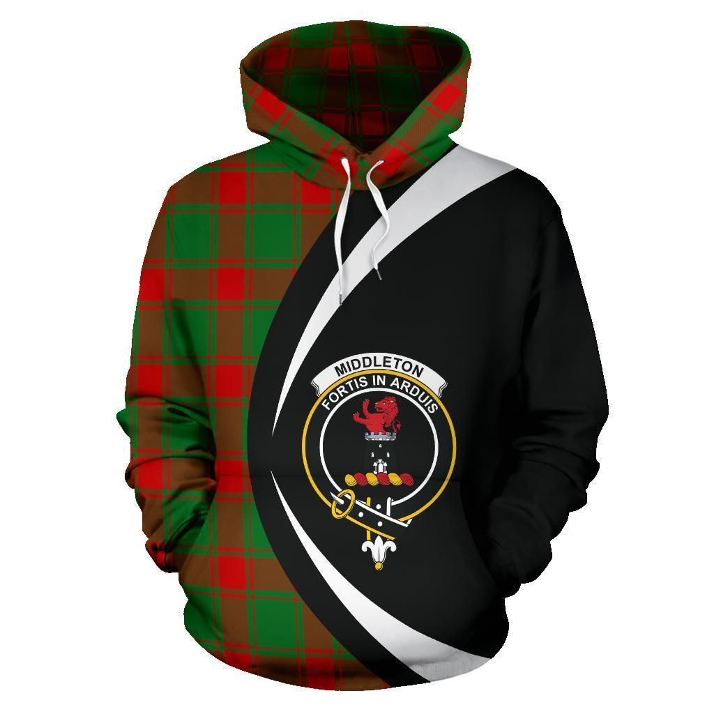 Middleton Modern Tartan Crest Hoodie - Circle Style