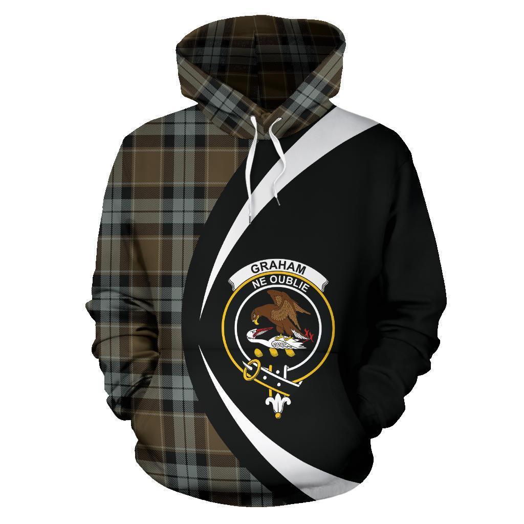 Graham of Menteith Weathered Tartan Crest Hoodie - Circle Style