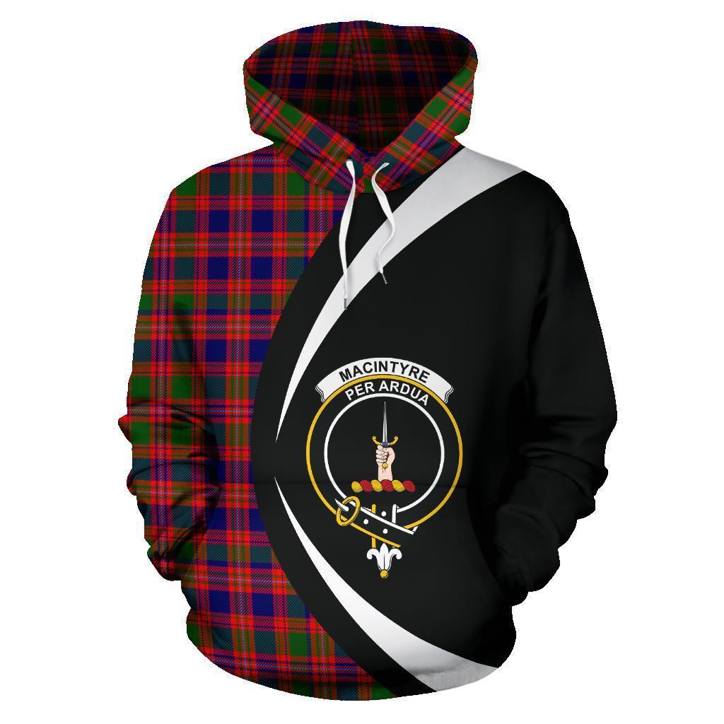 MacIntyre Modern Tartan Crest Hoodie - Circle Style