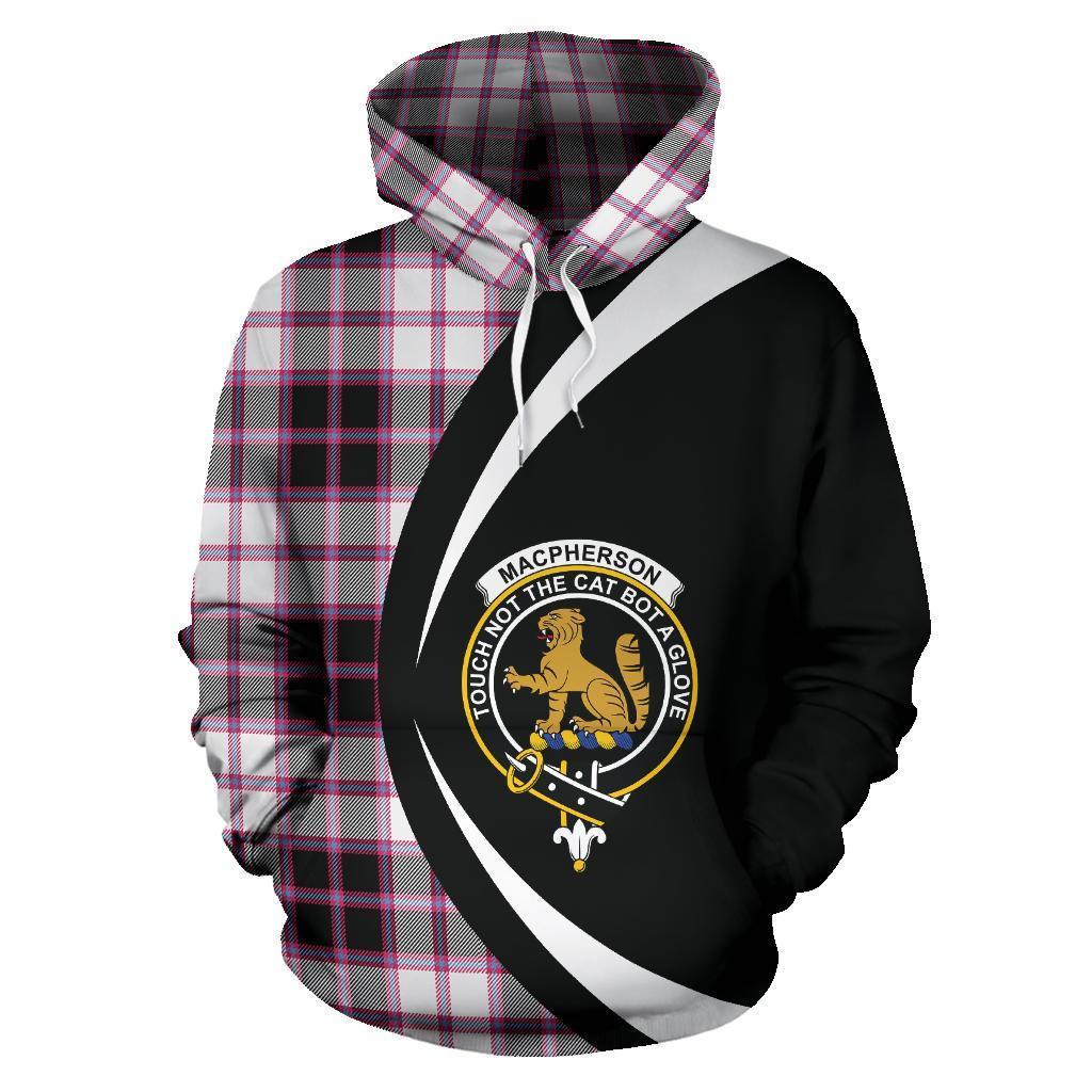 MacPherson Hunting Modern Tartan Crest Hoodie - Circle Style