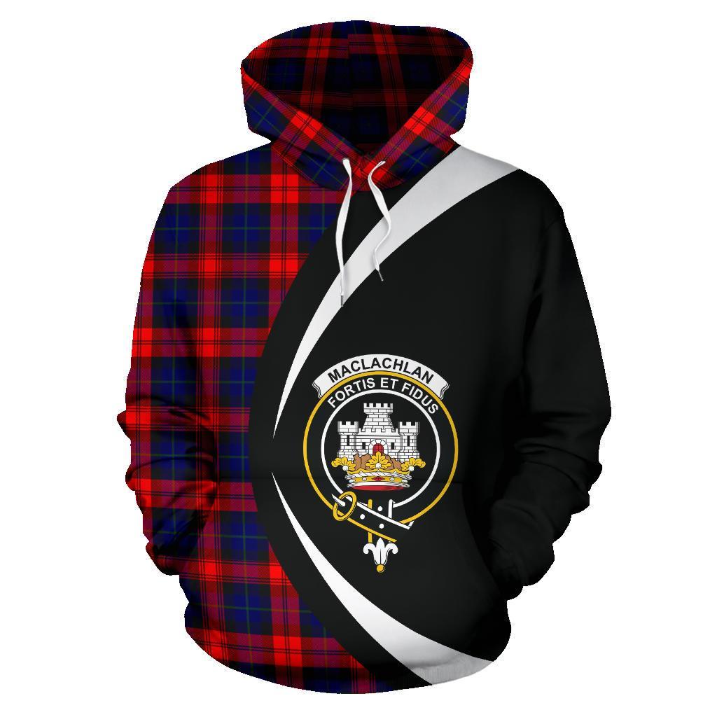 MacLachlan Modern Tartan Crest Hoodie - Circle Style