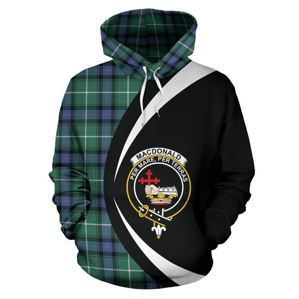 MacDonald of the Isles Hunting Ancient Tartan Crest Hoodie - Circle Style