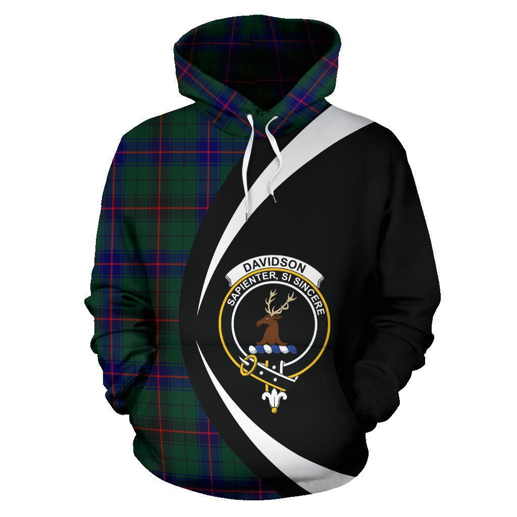 Davidson Modern Tartan Crest Hoodie - Circle Style