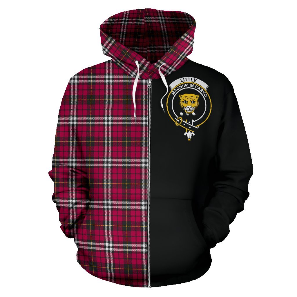 Little Tartan Crest Zipper Hoodie - Half Of Me Style