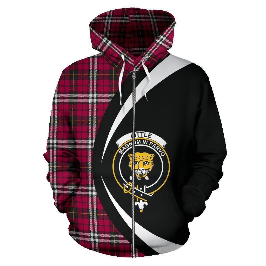 Little Tartan Crest Zipper Hoodie - Circle Style