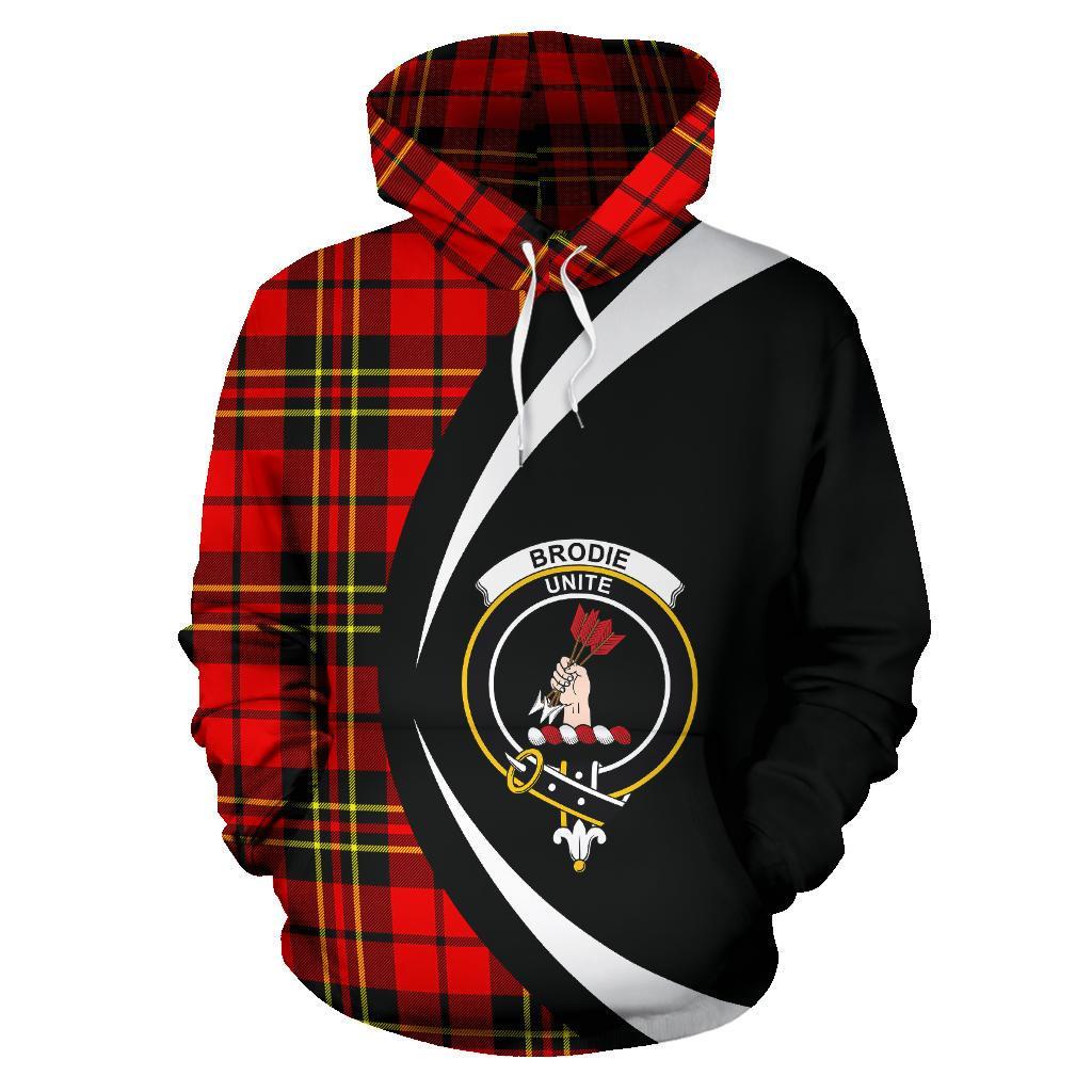 Brodie Modern Tartan Crest Hoodie - Circle Style