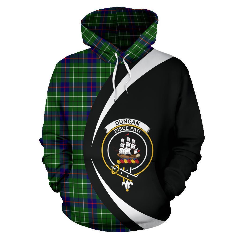 Duncan Modern Tartan Crest Hoodie - Circle Style