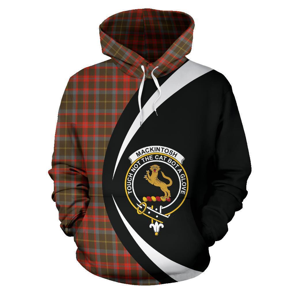 MacKintosh Hunting Weathered Tartan Crest Hoodie - Circle Style