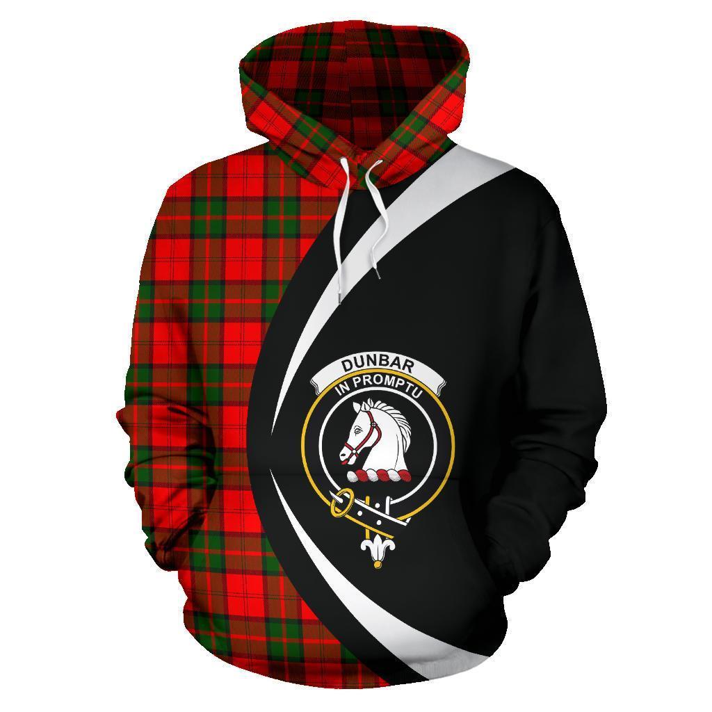 Dunbar Modern Tartan Crest Hoodie - Circle Style