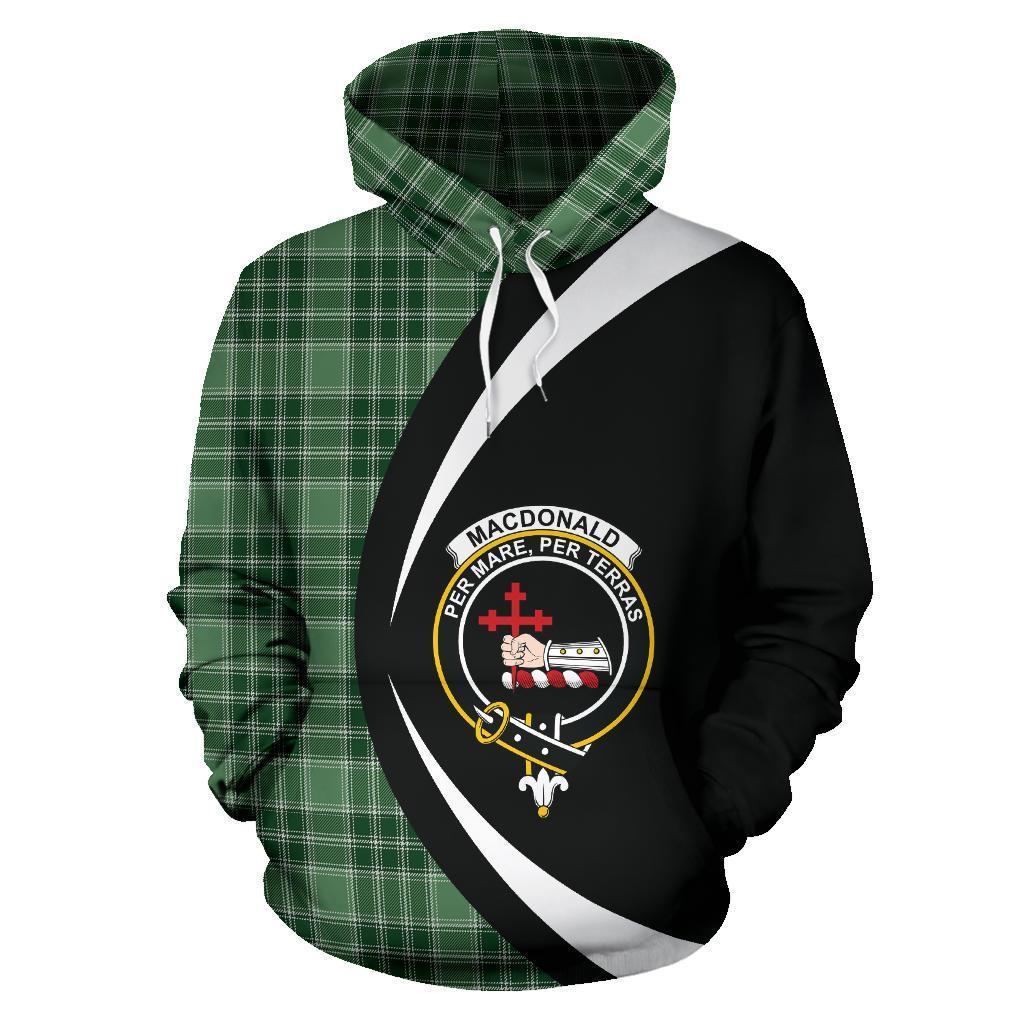 MacDonald Lord of the Isles Hunting Tartan Crest Hoodie - Circle Style