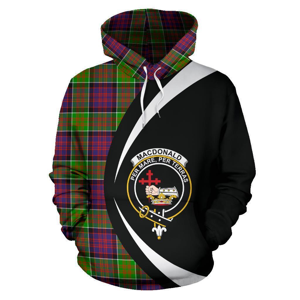 MacDonald of Clanranald Tartan Crest Hoodie - Circle Style