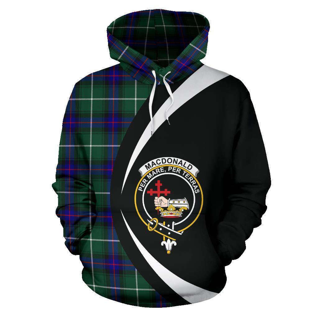 MacDonald of the Isles Hunting Modern Tartan Crest Hoodie - Circle Style