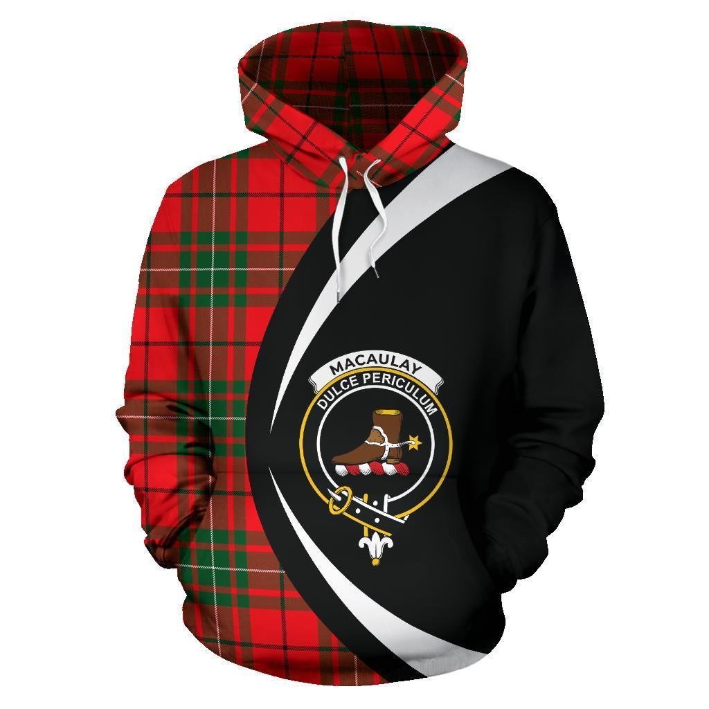 MacAulay Modern Tartan Crest Hoodie - Circle Style