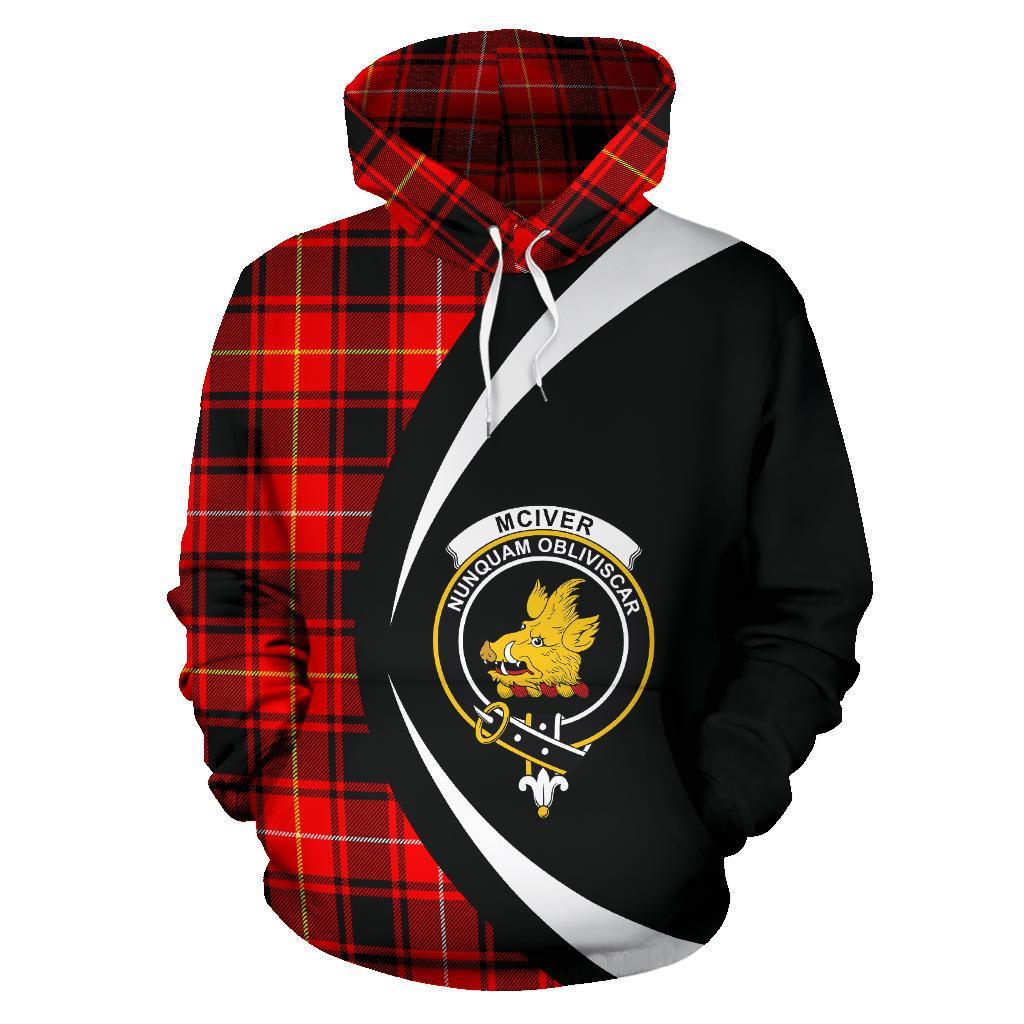 McIver Modern Tartan Crest Hoodie - Circle Style