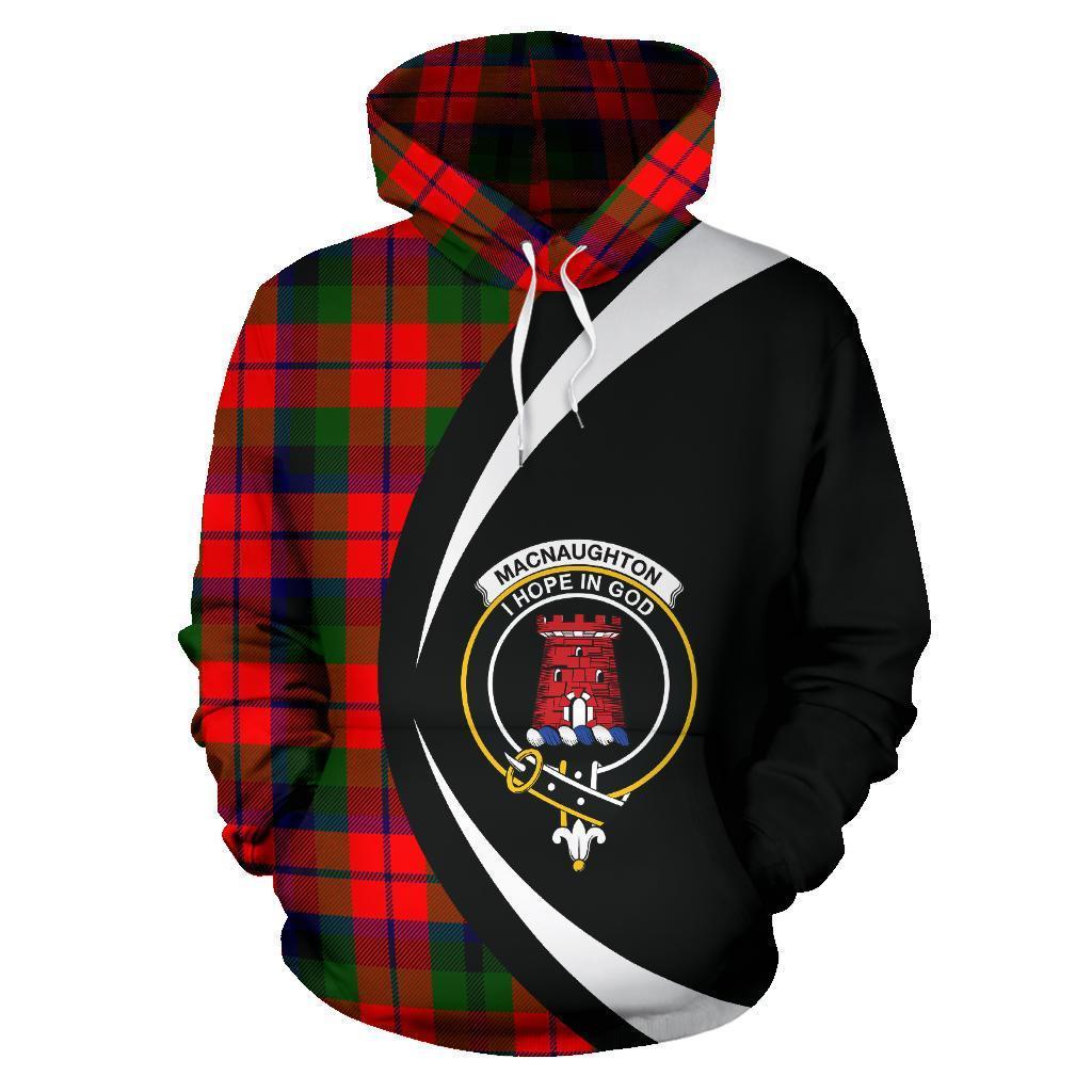 MacNaughton Modern Tartan Crest Hoodie - Circle Style