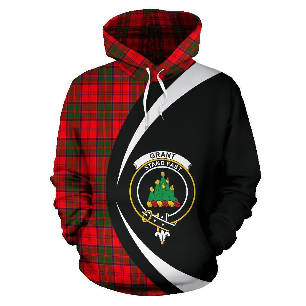 Grant Modern Tartan Crest Hoodie - Circle Style