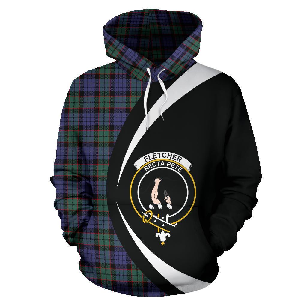 Fletcher Modern Tartan Crest Hoodie - Circle Style