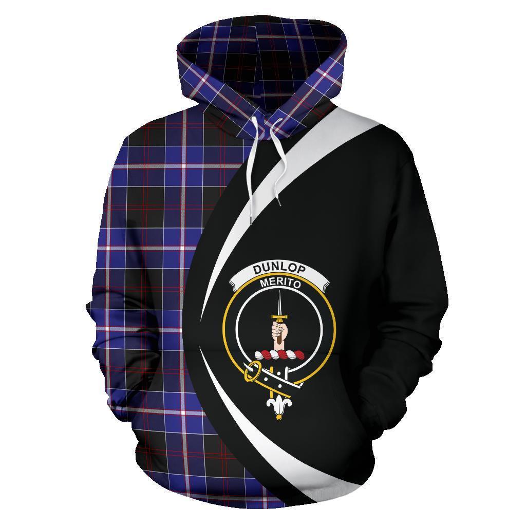 Dunlop Modern Tartan Crest Hoodie - Circle Style