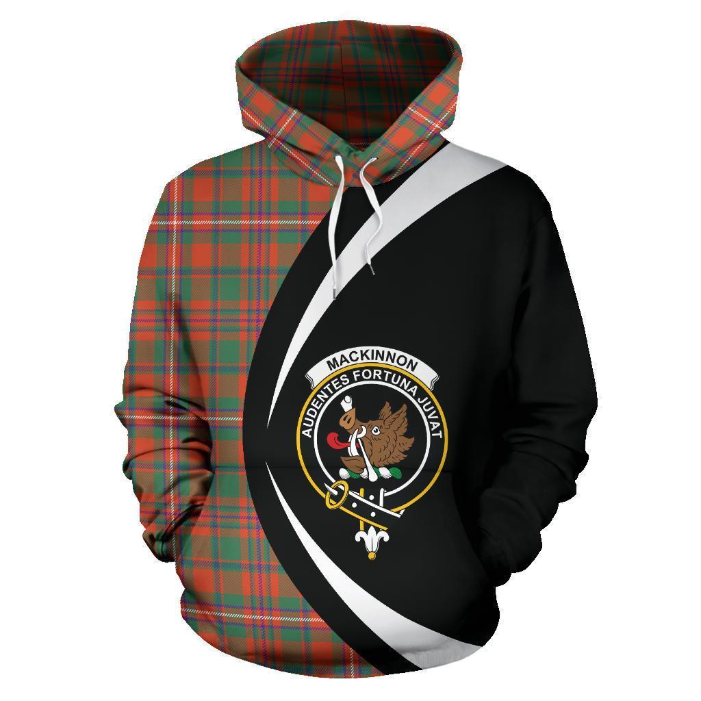 MacKinnon Ancient Tartan Crest Hoodie - Circle Style