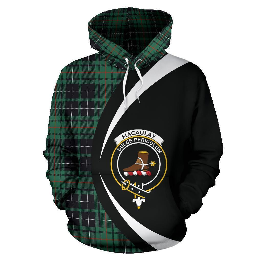 MacAulay Hunting Ancient Tartan Crest Hoodie - Circle Style