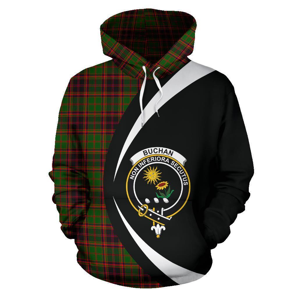 Buchan Modern Tartan Crest Hoodie - Circle Style