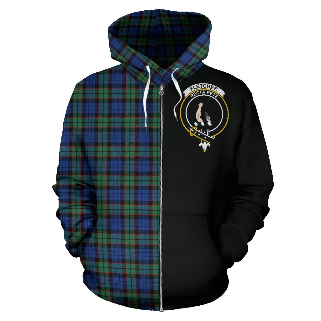 Fletcher Ancient Tartan Crest Zipper Hoodie - Half Of Me Style