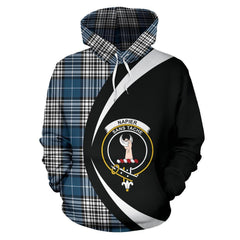 Napier Modern Tartan Crest Hoodie - Circle Style