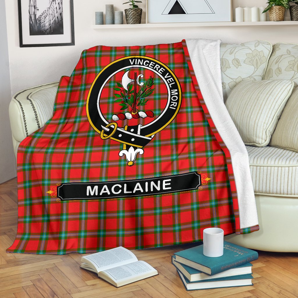 MacLaine Of Lochbuie Family Tartan Crest Blanket - 3 Sizes