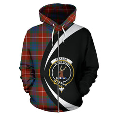 Fraser Ancient Tartan Crest Zipper Hoodie - Circle Style