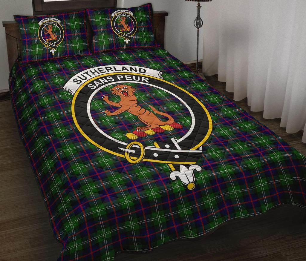 Sutherland Modern Tartan Crest Quilt Bed Set