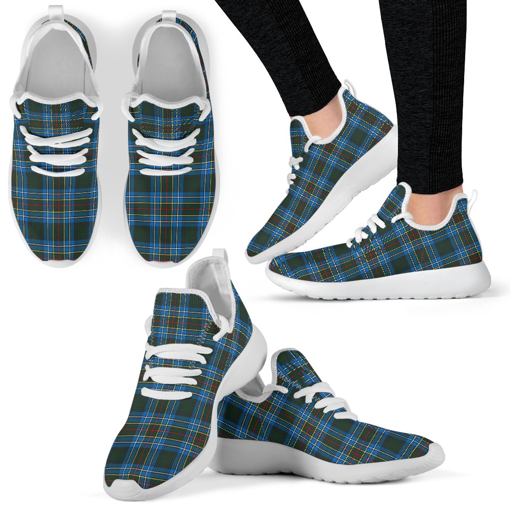 Cockburn Modern Tartan Mesh Knit Sneakers