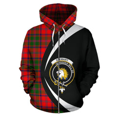 Stewart of Appin Modern Tartan Crest Zipper Hoodie - Circle Style