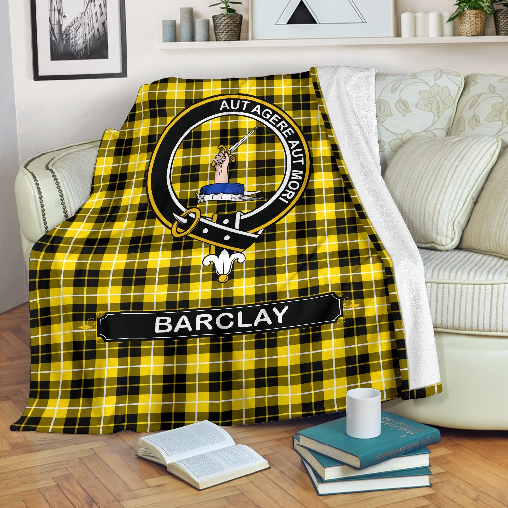 Barclay Family Tartan Crest Blanket - 3 Sizes